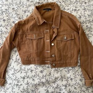 Women's Tan Cropped Jacket